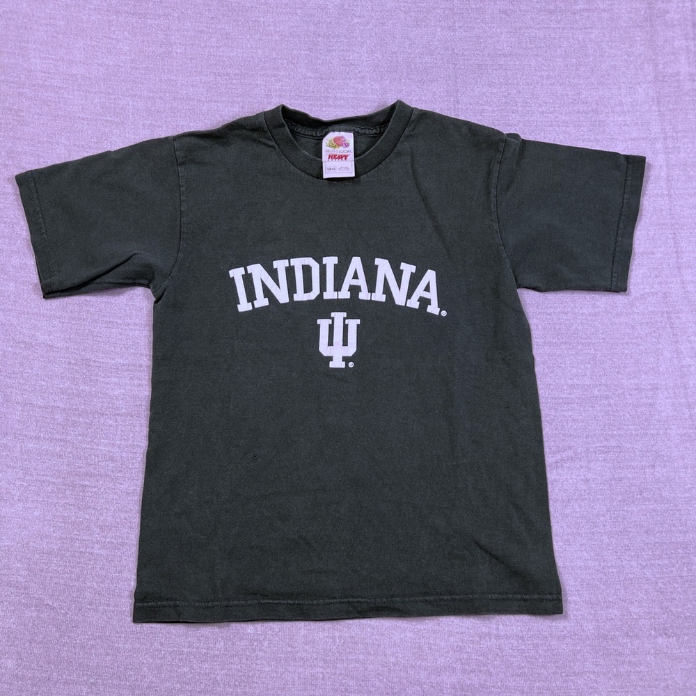 Fruit of the‎ Loom Indiana Hoosiers NCAA Graphic T-Shirt Kids Size 10/12 Black